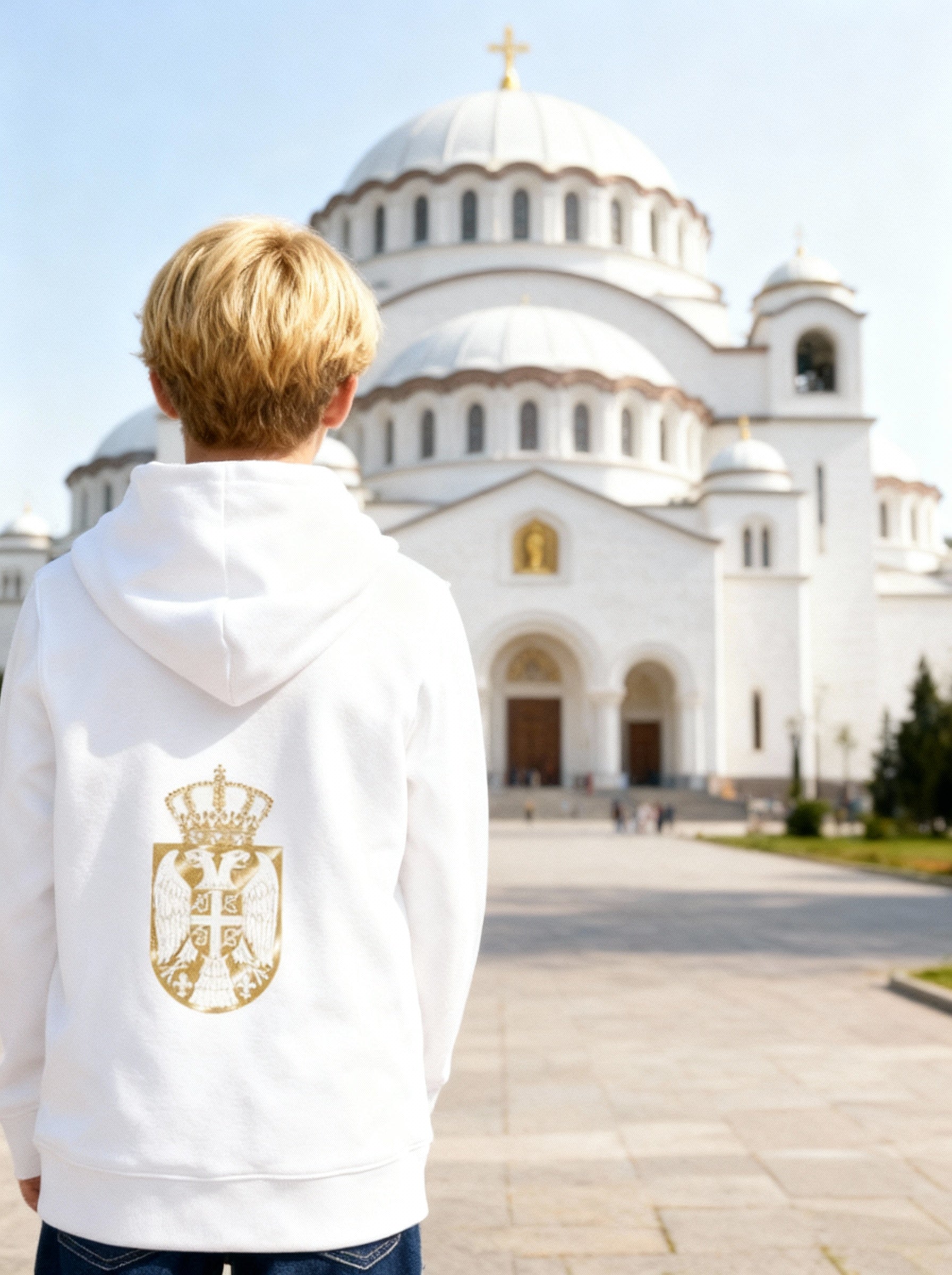 BΛOK® Kids Hoodie – Srpski grb