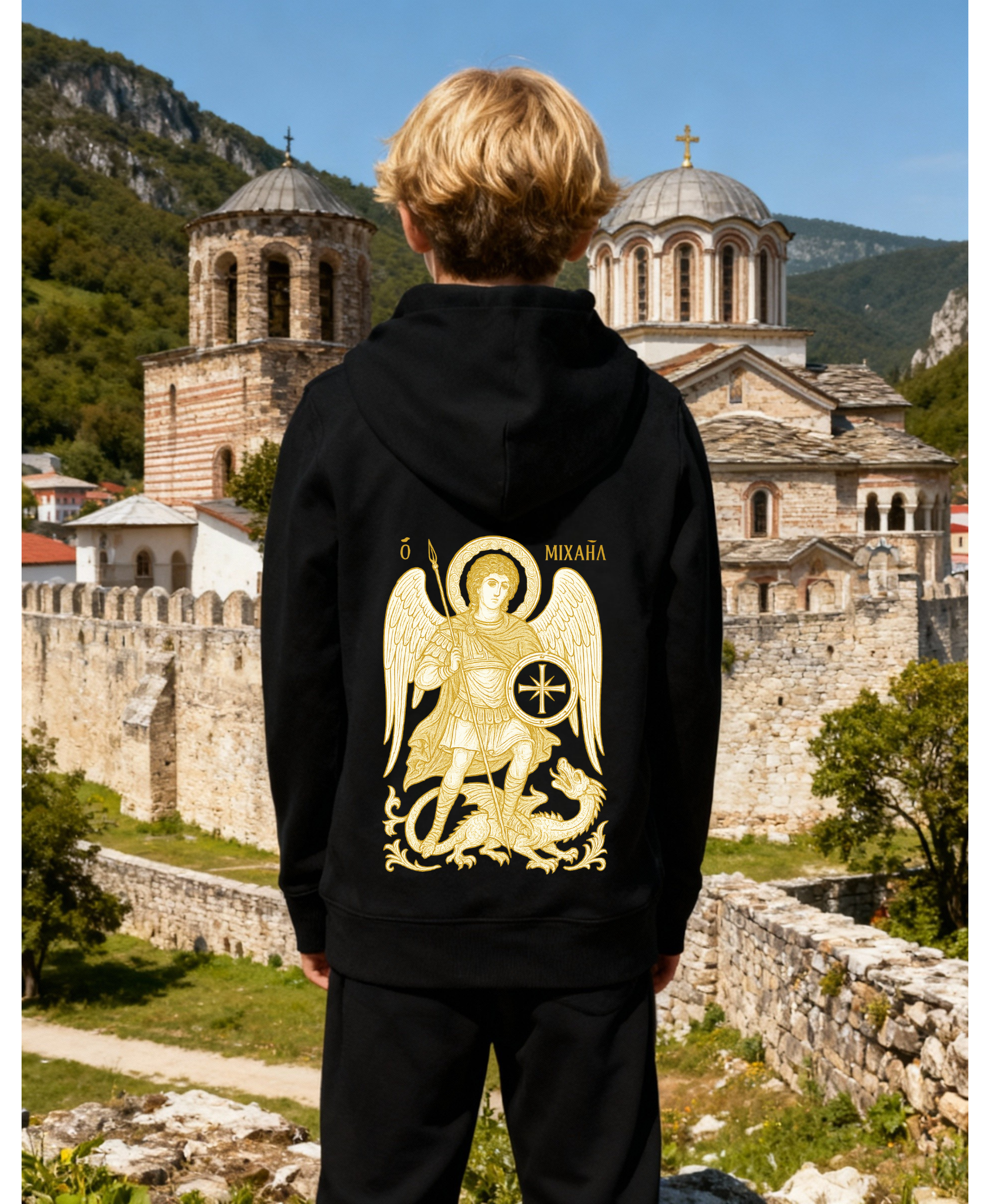 BΛOK® Kids Hoodie – Sveti Arhanđel