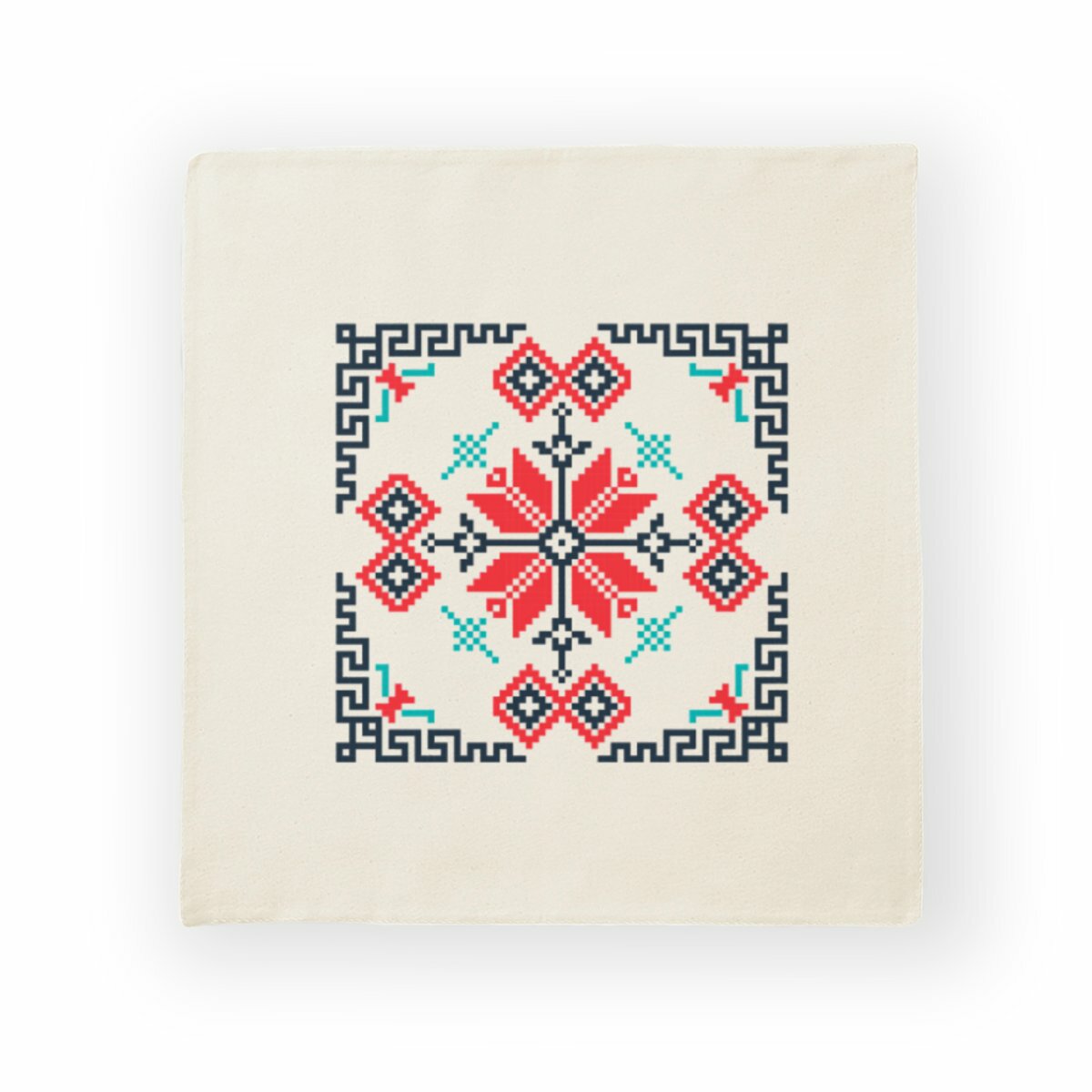 BΛOK® – Pamučna Navlaka sa Tradicionalnim Motivom - recto_naturel